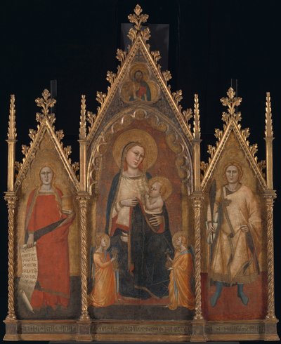 Trittico con Maria e il bambino e i santi Maria Maddalena e Ansano da Orcagna